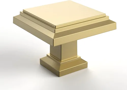 Miniatura 10 de Amerdeco Paquete de 6 pomos de gabinete de 1.3 pulgadas (1.260 in), níquel satinado cepillado para armarios de tocador y baño, ZH0001BSNK