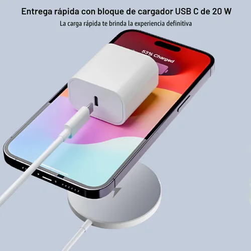 Miniatura 6 de Cargador Inalámbrico Magnético Rápido Apple Mag-Safe para iPhone 16 Pro Max/16 Pro/iPhone 15 Pro Max/15 Plus/14/13/12/AirPods 3/2/Pro/Pro 2