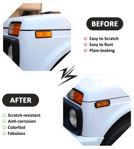 Miniatura 2 de YIWANG Cubierta de red de protección para faros delanteros de coche Lada NIVA cubierta de lámpara trasera y accesorios exteriores