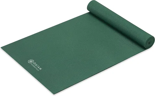 Miniatura 8 de Gaiam Essentials 1/4" Thin (6mm) Yoga & Pilates, Fitness & Exercise Mat with Easy-Cinch Carrier Strap Cusion Support For Fitness and Gym Workouts