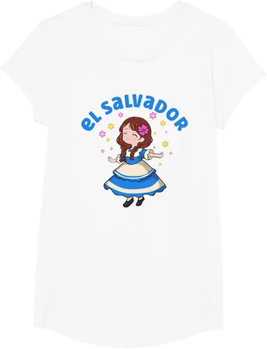 Miniatura 19 de Camiseta de mujer hispana con bandera salvadoreña de El Salvador Orgullosa, Negro