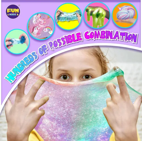 Miniatura 3 de Kit de Slime de Unicornio Esponjoso para Niñas, FunKidz Regalo de Slime de Nube para Mayores de 6 Años, Divertido Kit de Fabricación de Slime