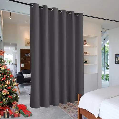 Miniatura 123 de RYB HOME - Cortinas extra largas con bloqueo de luz, persianas opacas insonorizadas para privacidad para cine en casa, oficina, fondo de patio, sala