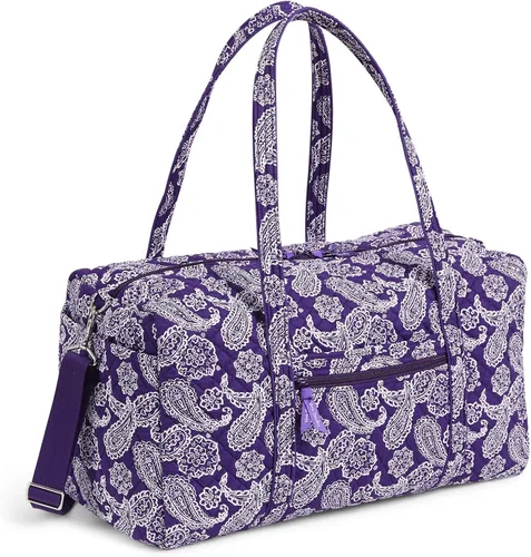Miniatura 3 de Vera Bradley Women's Cotton Collegiate Large Travel Duffle Bag (Multiple Teams Available)