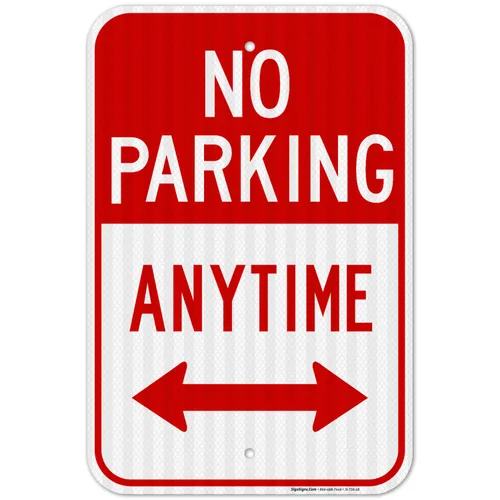 Miniatura 15 de SIGO SIGNS señal con la leyenda "No Parking Anytime", grande 10 x 14 pulgadas, de aluminio, para uso interior o exterior