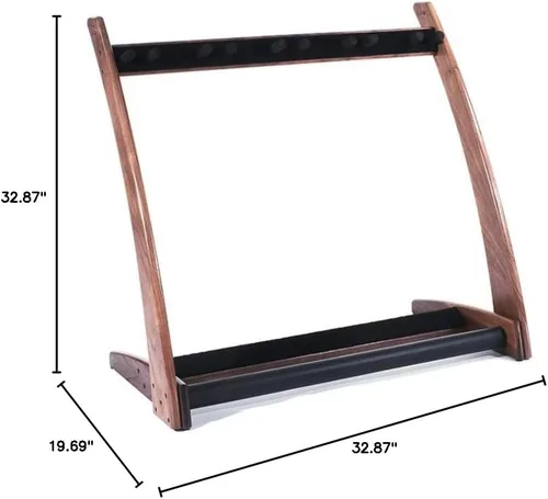 Miniatura 8 de Ruach GR-2 Curve - Soporte personalizable para guitarras y estuches, color nogal