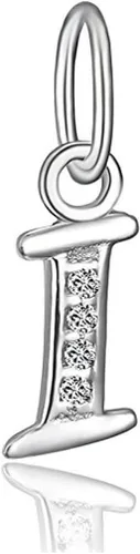 Miniatura 12 de Adabele Auténtica plata de ley brillante A-Z 26 letras pequeñas del alfabeto con circonita cúbica, colgante de diamantes de imitación resistente al