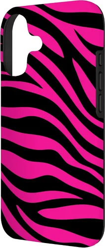Miniatura 2 de Zebra Animal Print Pattern Black and Pink Cute Phone Case for iPhone 17