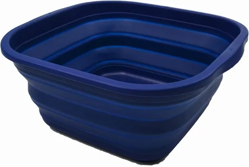 Miniatura 11 de SAMMART Tina plegable de 5.5 L (1.4 galones) - Tina plegable - Lavabo portátil - Tina de plástico que ahorra espacio (gris oscuro/negro, 1)