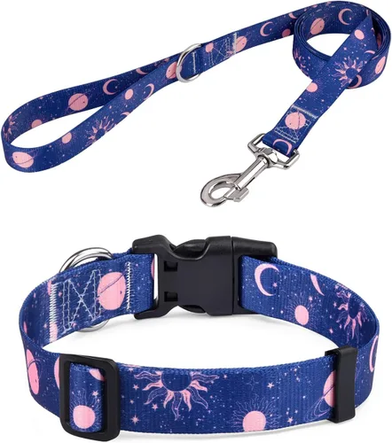 Miniatura 33 de Collar para Perros para Perros Pequeños y Gatos, Collar Suave y Cómodo para Mascotas para Perros Pequeños, Medianos y Grandes, Patrón Geométrico