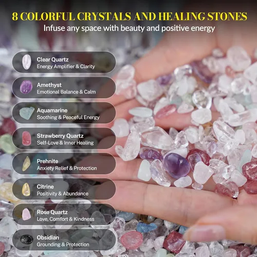 Miniatura 6 de Bombillas LED de 5 W, A19, E26, bombillas LED de 2700 K/4000 K/6000 K, bombillas de piedra de cristal curativo no regulables para iluminación