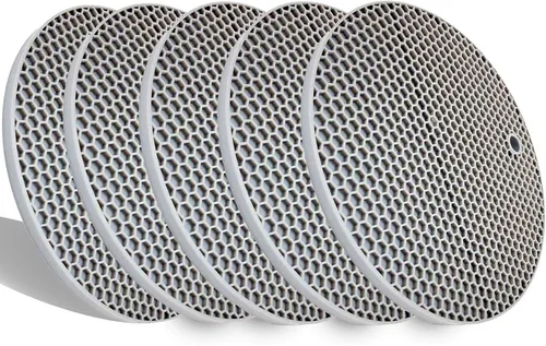 Miniatura 10 de Salvamanteles de silicona extra gruesos, soporte para ollas y guantes de horno, salvamanteles resistentes al calor para platos calientes, Café