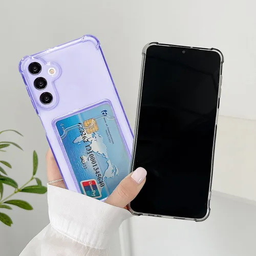 Miniatura 126 de Tuokiou Funda para Samsung Galaxy A14 5G, Fundas Protectoras Transparentes con Ranura para Tarjetas, Funda Cartera de TPU Suave Ajustada Resistente