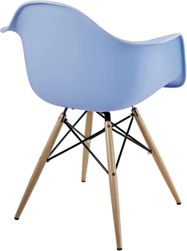 Miniatura 8 de Modway Sillas laterales piramidales con patas de madera natural en negro - Juego de 4