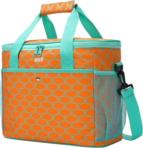 Miniatura 8 de MIER Bolsa de picnic aislada grande y suave de 18L para comestibles, camping, coche, negro