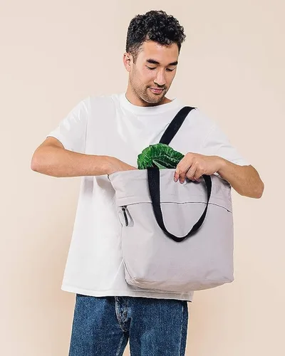 Miniatura 4 de Caldo Canvas Market Tote Bolsa de viaje grande con bolsillo exterior con cremallera y correa de hombro ajustable (anteriormente Abbot Fjord)