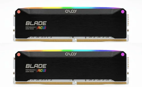 OLOy DDR4 RAM 16 GB (2 x 8 GB) Hoja de línea capilar negra RGB 2666 MHz CL19 1.2V 288-Pin Desktop UDIMM (MD4U0826190BRHDA)