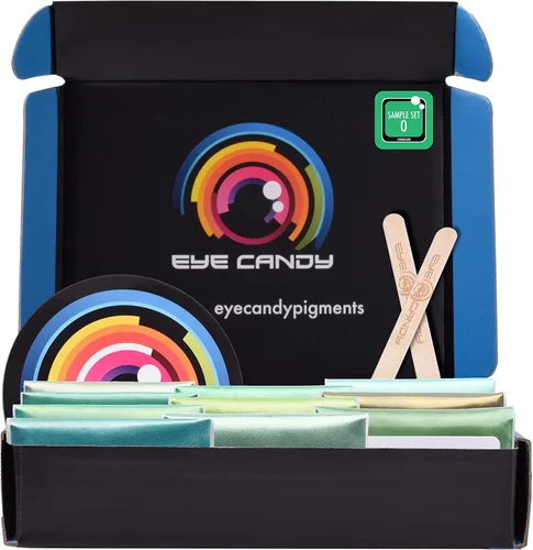 Miniatura 3 de Eye Candy Green Mica Pigment Powder Set O - Polvo de mica para arte de resina epoxi - Carpintería - Polvo de mica de grado cosmético - Bombas