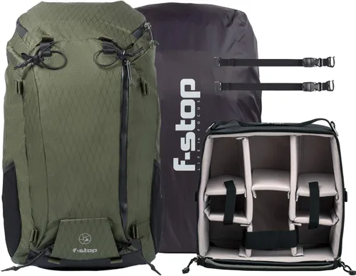 f-stop DuraDiamond Ajna 37L - Mochila para cámara para fotografía, viajes, protección de equipos, incluye inserto de almacenamiento modular Verde