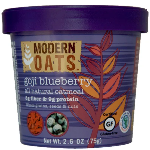 Miniatura 8 de Modern Oats - Tazas de avena instantánea de manzana y nuez con tapa, sin gluten, vegana, sin OGM con proteína y fibra, desayuno para llevar, avena