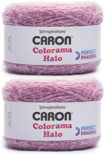Miniatura 15 de Caron Colorama Halo Cake Ultra Marine Hilo - Paquete de 2 unidades de 8oz/226.79g - 71% acrílico, 18% nailon, 11% poliéster, #5 grueso, 60 yardas