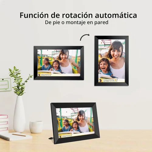 Miniatura 9 de FRAMEO - Marco de fotos digital inteligente WiFi de 10.1 pulgadas, pantalla táctil LCD IPS de 1280 x 800, rotación automática vertical y paisaje