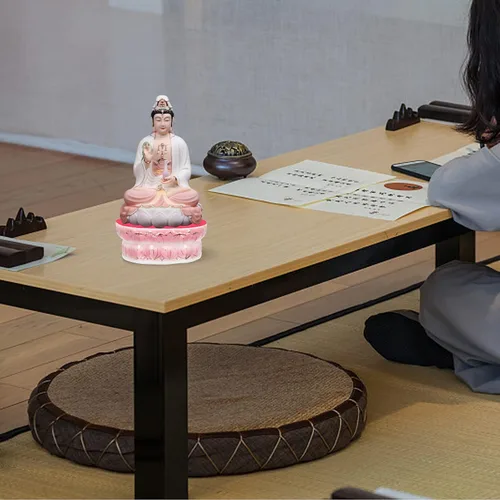 Miniatura 5 de Zerodeko Base Avalokitesvara Base de estatua Avalokitesvara Base de cerámica para regalo de oficina en casa
