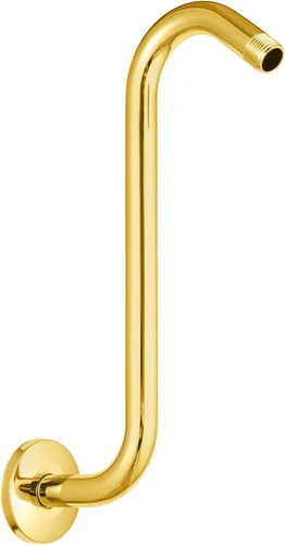 Miniatura 16 de OFFO Brazo de extensión de cabezal de ducha de 10 pulgadas, brazo de ducha en forma de S de níquel cepillado con brida, extensión de brazo de ducha