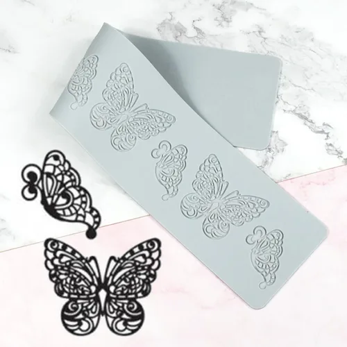 Miniatura 6 de Molde de encaje de silicona Love para pastel, tapete de impresión de fondant, tapete de encaje con patrón de corazón para decoración de tartas, día