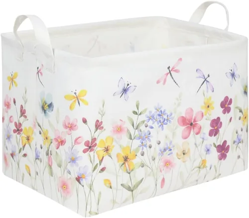 Miniatura 20 de FXOLCSHE - Canasta rectangular rosa de alpaca, canasta de lavandería impermeable plegable para guardería, canasta de juguetes para habitación