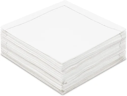 Miniatura 18 de Five Star Napkins Servilletas plegables de algodón para cóctel, bebidas, postres, bares, fiestas, eventos, vacaciones, bodas, fiestas, 8 x 8 Azul