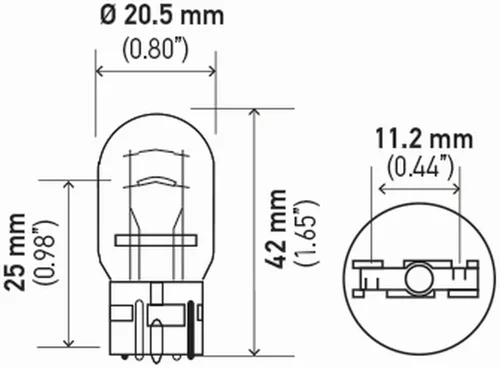 Miniatura 3 de Bombilla Hella 7443TB 7443 12 V 21/5 W W3X16Q T6.5 (2)