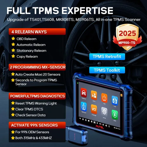 Miniatura 4 de Autel MaxiPRO MP900TS Escáner Actualización de MS906 PRO MS906TS MP900BT MK900-TS Herramienta de Programación y Diagnóstico de TPMS Igual que MS906