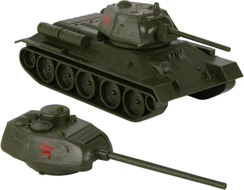 Miniatura 4 de BMC CTS WW2 Tanque soviético T-34 - Verde oliva 1:40 Vehículo del ejército de plástico T34 ruso