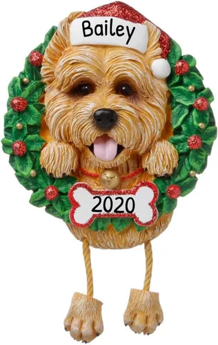 Miniatura 22 de Adornos de Navidad personalizados para perros de Elfos 2024 – Corona Shih Tzu para la primera Navidad de los amantes de los perros