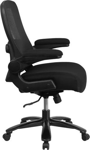 Miniatura 14 de Flash Furniture Silla giratoria grande y alta para oficina y juegos con soporte lumbar y espalda, silla de oficina ergonómica de malla con Tela