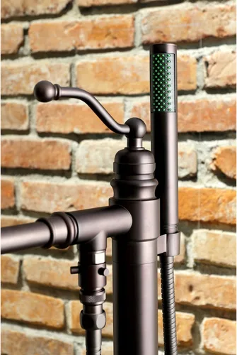 Miniatura 5 de Kingston Brass KS7035ABL - Grifo de bañera independiente con ducha de mano, bronce aceitado