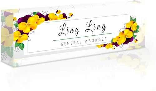 Miniatura 29 de Placa de nombre de escritorio personalizada, placa de identificación acrílica, placas de identificación grabadas personalizadas con logotipo/foto