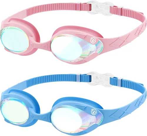 Miniatura 12 de OutdoorMaster - Gafas de natación de ajuste rápido para niños (2 unidades)