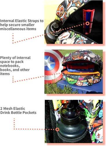 Miniatura 3 de Marvel Kawaii Avengers - Mochila escolar 160in Negromulti MKCFS5YT