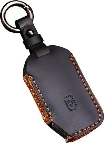 ontto Keyless Entry - Funda inteligente para llave remota para Kia Ceed, Cerato, Forte, Seltos, Sorento, Soul, funda de cuero para llaves color negro