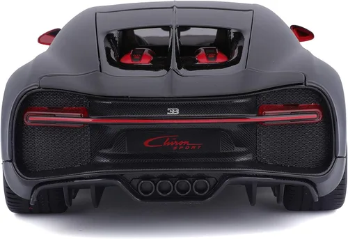 Miniatura 6 de Maisto Bugatti Chiron Sport 1/18 Modelo de coche fundido a presión, color negro/rojo (18-11044-00000022)