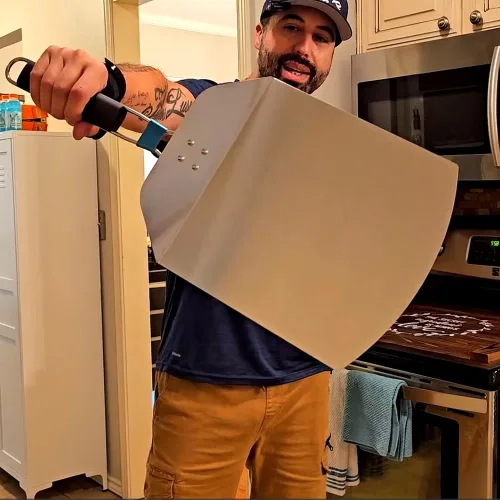 Miniatura 4 de Palas para pizza, palas de pizza de metal, pala de pizza de acero para horno, pala de pizza. Herramientas esenciales de cocina para hacer una