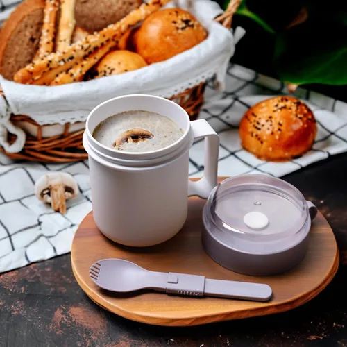 Miniatura 2 de MATICAN Taza de sopa para microondas con tapa, recipiente para sopa con tapa para fideos ramen, sopa, bebidas, apto para microondas, incluye