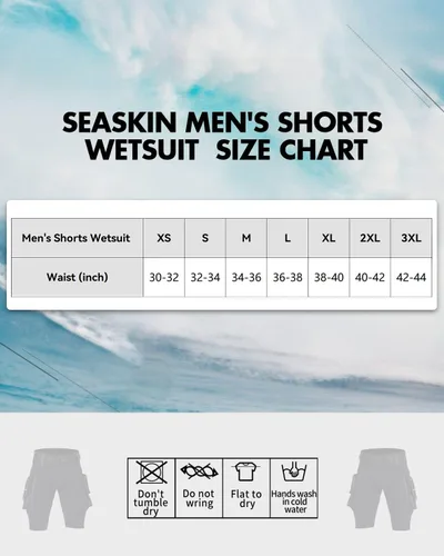 Miniatura 2 de Seaskin Pantalones cortos de buceo de 0.098 in para hombre con bolsillo