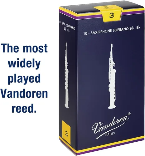 Miniatura 2 de Vandoren SR203 - Cañas tradicionales para saxofón soprano Fuerza 3; Caja de 10