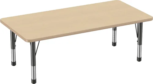Miniatura 85 de FDP - Mesa rectangular para actividades escolares y aulas (24 x 36 pulgadas), patas gruesas para niños pequeños, altura ajustable de 15 a 24
