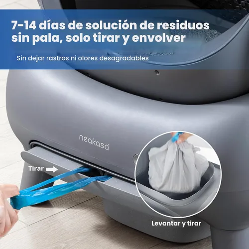 Miniatura 7 de Neakasa M1 Plus - Caja de arena para gatos autolimpiante con tapa abierta, caja de arena automática para gatos con control por APP, eliminación