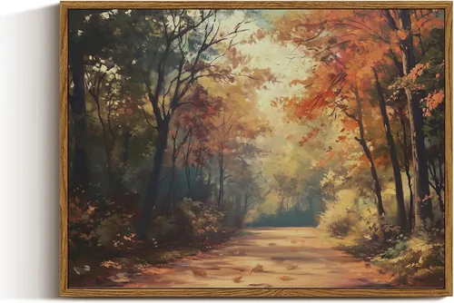 Miniatura 43 de VIYYIEA Arte de Pared en Lienzo Enmarcado Decoración del Hogar, Decoración de Granja Valles Ondulantes bajo Cielos Despejados Pintura de Pared