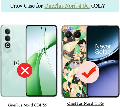 Miniatura 7 de Unov Case Designed for OnePlus Nord 4 5G, Crystal Clear Phone Case with [Anti-Slip Embossed Pattern], Shockproof Slim Protective